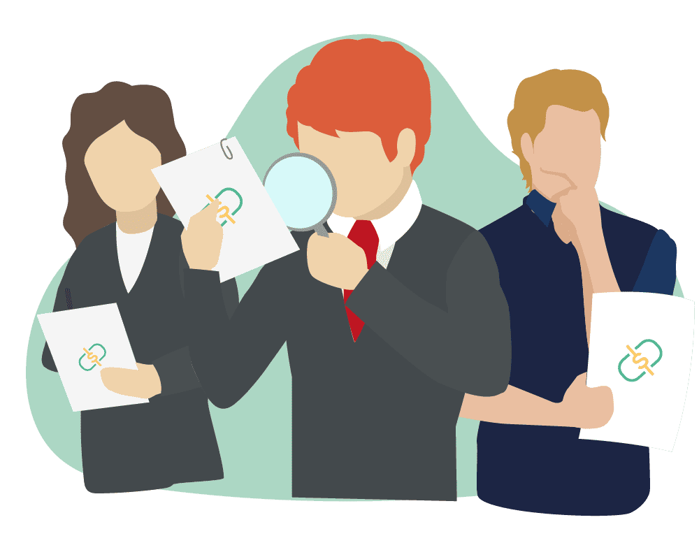 3 lenders viewing a loan request